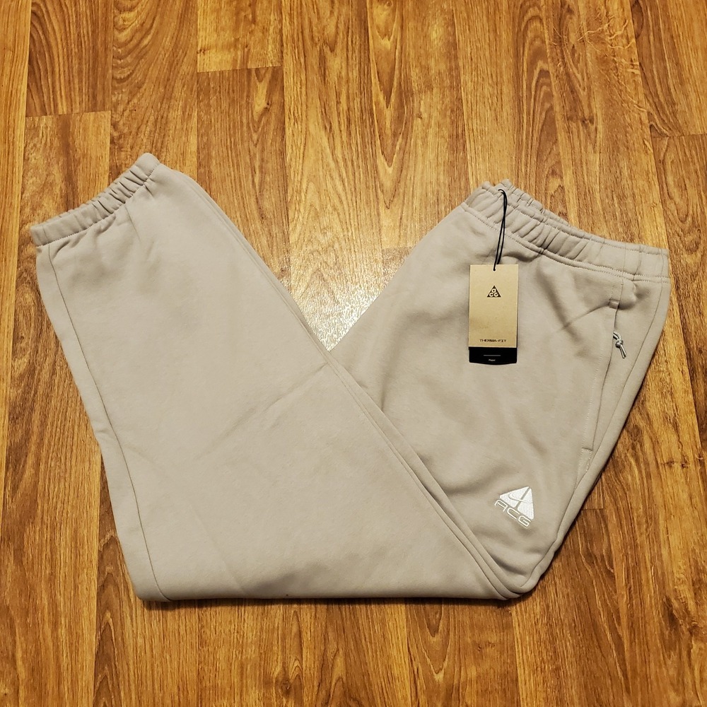Nike ACG Lungs‎ Fleece Pants Unisex XL Gray ThermaFIT Tuff Repel FV8650-009 New
